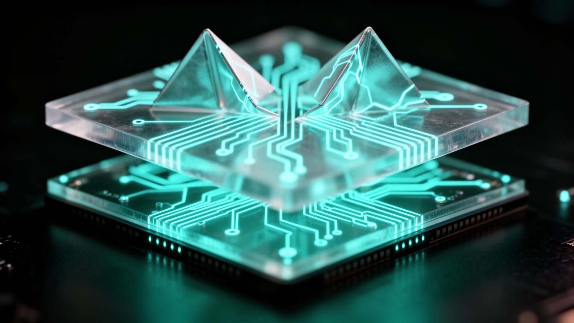 Dual-layer logic-fold chip with translucent silicon wafers